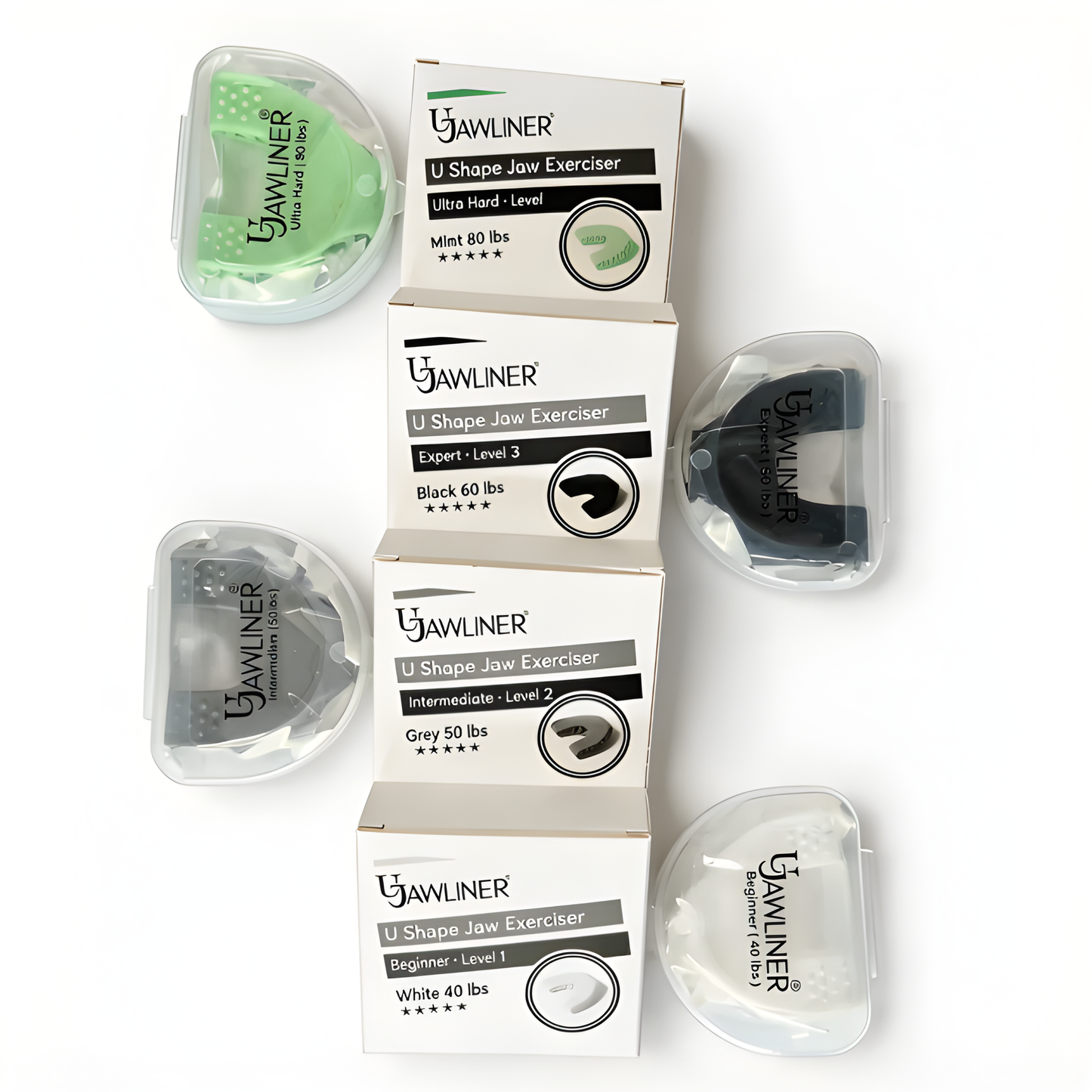 UJAWLINER jaw exerciser all 4 resistance levels